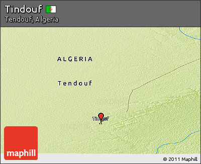 Physical Panoramic Map of Tindouf
