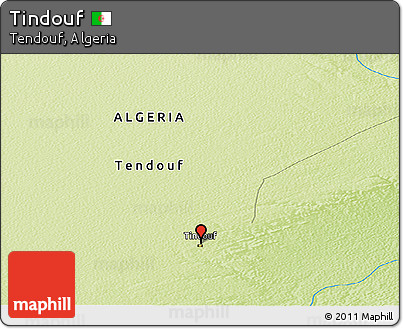 Physical Panoramic Map of Tindouf