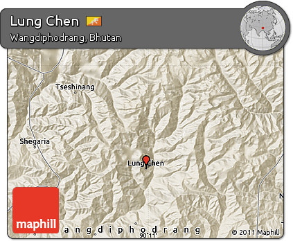 Shaded Relief Map of Lung Chen