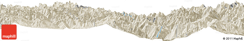 Shaded Relief Horizon Map of Shabling