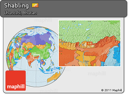 Political Location Map of Shabling