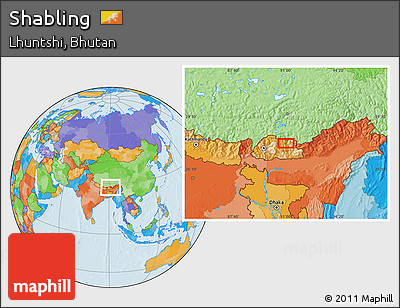 Political Location Map of Shabling