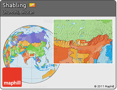 Political Location Map of Shabling