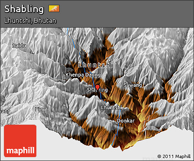 Physical Panoramic Map of Shabling