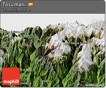 Satellite Panoramic Map of Tosumani
