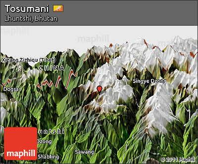 Satellite Panoramic Map of Tosumani