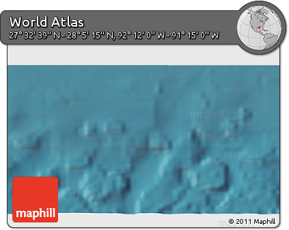 Satellite 3D Map of the Area around 27° 48' 57" N, 91° 43' 29" W
