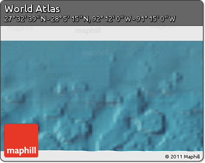 Satellite 3D Map of the Area around 27° 48' 57" N, 91° 43' 29" W