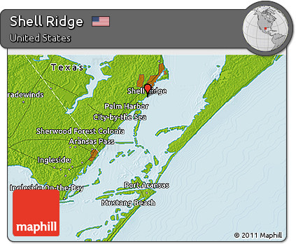 Physical 3D Map of Shell Ridge