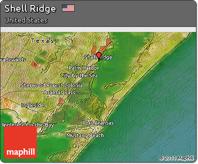 Satellite 3D Map of Shell Ridge