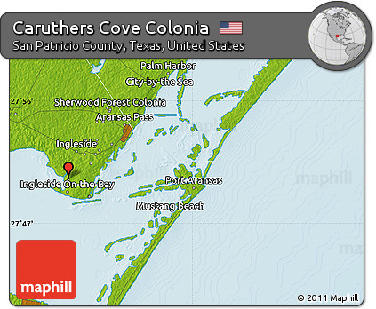 Physical Map of Caruthers Cove Colonia