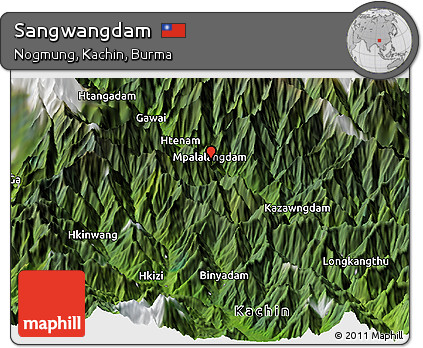 Satellite Panoramic Map of Sangwangdam