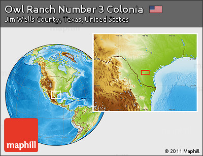 Physical Location Map of Owl Ranch Number 3 Colonia