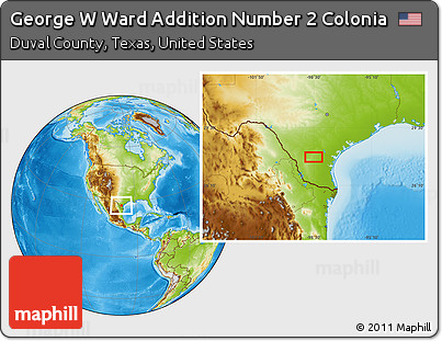 Physical Location Map of George W Ward Addition Number 2 Colonia