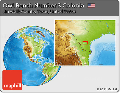 Physical Location Map of Owl Ranch Number 3 Colonia