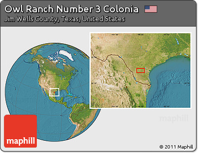 Satellite Location Map of Owl Ranch Number 3 Colonia