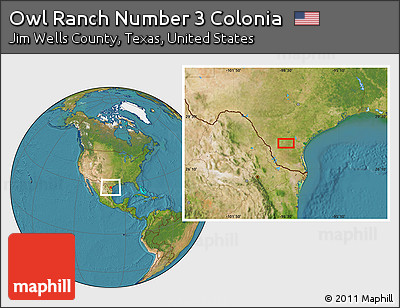 Satellite Location Map of Owl Ranch Number 3 Colonia