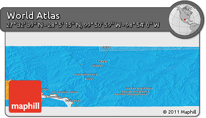 Political Panoramic Map of the Area around 27° 48' 57" N, 99° 22' 30" W