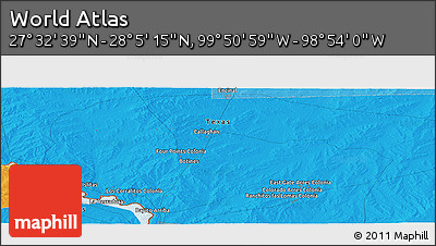 Political Panoramic Map of the Area around 27° 48' 57" N, 99° 22' 30" W