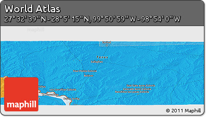 Political Panoramic Map of the Area around 27° 48' 57" N, 99° 22' 30" W
