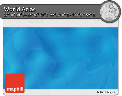 Political 3D Map of the Area around 27°&nbsp;0'&nbsp;12"&nbsp;S,&nbsp;100°&nbsp;22'&nbsp;30"&nbsp;E