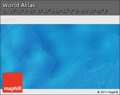 Political 3D Map of the Area around 27°&nbsp;0'&nbsp;12"&nbsp;S,&nbsp;100°&nbsp;22'&nbsp;30"&nbsp;E