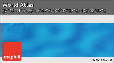 Physical Panoramic Map of the Area around 27° 0' 12" S, 102° 4' 29" E