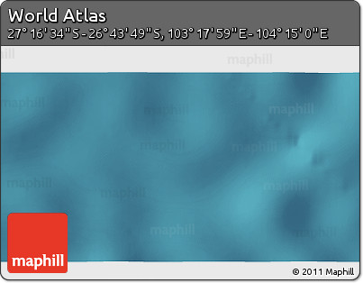 Satellite 3D Map of the Area around 27° 0' 12" S, 103° 46' 30" E