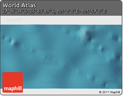 Satellite 3D Map of the Area around 27° 0' 12" S, 105° 28' 29" E