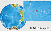 Physical Location Map of the area around 27° 0' 12" S, 108° 43' 29" W
