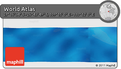 Physical Panoramic Map of the Area around 27° 0' 12" S, 109° 43' 29" E