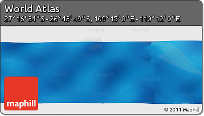 Physical Panoramic Map of the Area around 27° 0' 12" S, 109° 43' 29" E