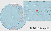 Gray Location Map of the area around 27° 0' 12" S, 111° 16' 30" W, hill shading