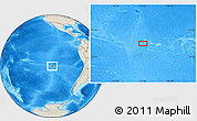Shaded Relief Location Map of the area around 27° 0' 12" S, 111° 16' 30" W