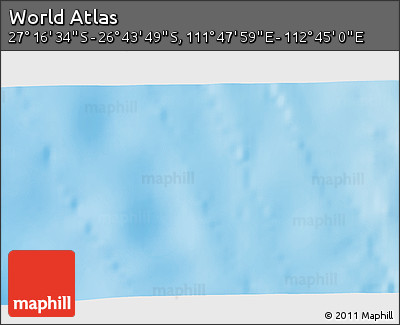 Physical 3D Map of the Area around 27° 0' 12" S, 112° 16' 30" E