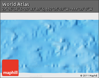 Physical 3D Map of the Area around 27° 0' 12" S, 112° 7' 30" W