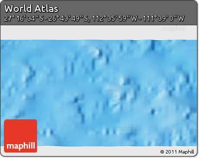 Physical 3D Map of the Area around 27° 0' 12" S, 112° 7' 30" W