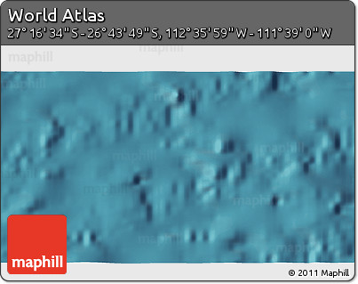 Satellite 3D Map of the Area around 27° 0' 12" S, 112° 7' 30" W