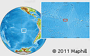 Physical Location Map of the area around 27° 0' 12" S, 113° 49' 29" W