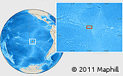 Shaded Relief Location Map of the area around 27° 0' 12" S, 113° 49' 29" W