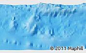 Physical 3D Map of the area around 27° 0' 12" S, 114° 40' 30" W