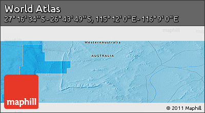 Political Panoramic Map of the Area around 27° 0' 12" S, 115° 40' 30" E
