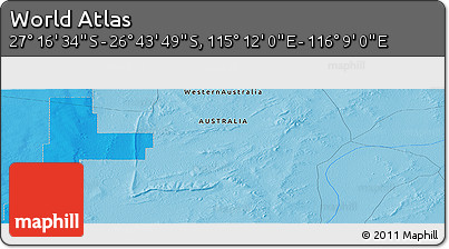 Political Panoramic Map of the Area around 27° 0' 12" S, 115° 40' 30" E