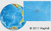 Physical Location Map of the area around 27° 0' 12" S, 117° 13' 29" W