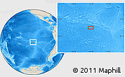 Shaded Relief Location Map of the area around 27° 0' 12" S, 117° 13' 29" W