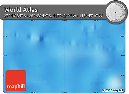 Physical Map of the Area around 27° 0' 12" S, 117° 13' 29" W