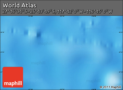 Physical Map of the Area around 27° 0' 12" S, 117° 13' 29" W