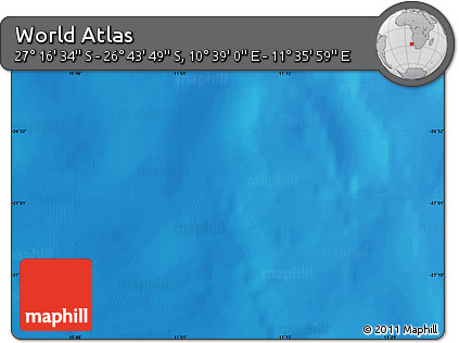 Physical Map of the Area around 27° 0' 12" S, 11° 7' 30" E