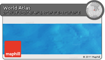 Physical Panoramic Map of the Area around 27° 0' 12" S, 11° 7' 30" E
