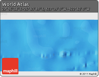 Political 3D Map of the Area around 27° 0' 12" S, 123° 10' 30" W